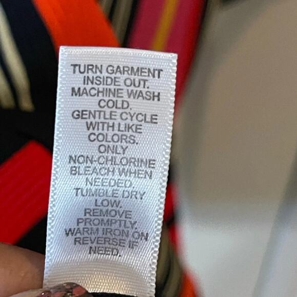 Cato Bold Striped Faux Wrap Asymmetrical Dress - EUC - 18W - Picture 7 of 8